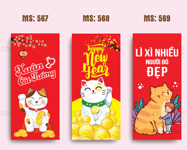 In Bao Lì Xì Mẫu bao lì xì dành cho doanh nghiệp, in logo và thông tin liên hệ.