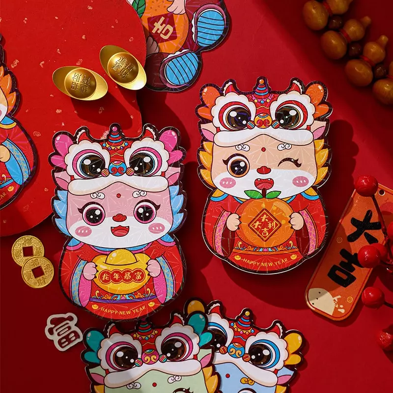 Mau bao li xi hien dai Hinh anh ran than tai hoat hinh chibi cau chuc tieng Anh slogan vui nhon 6