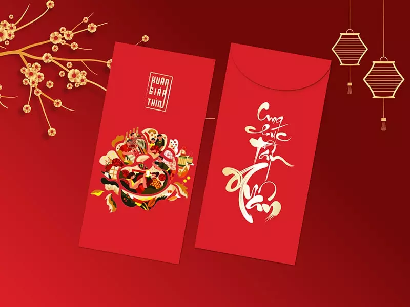 Mau bao li xi theo con giap Hinh anh con ran linh vat cua nam At Ty 2025 duoc the hien da dang tu de thuong den uy nghiem 7