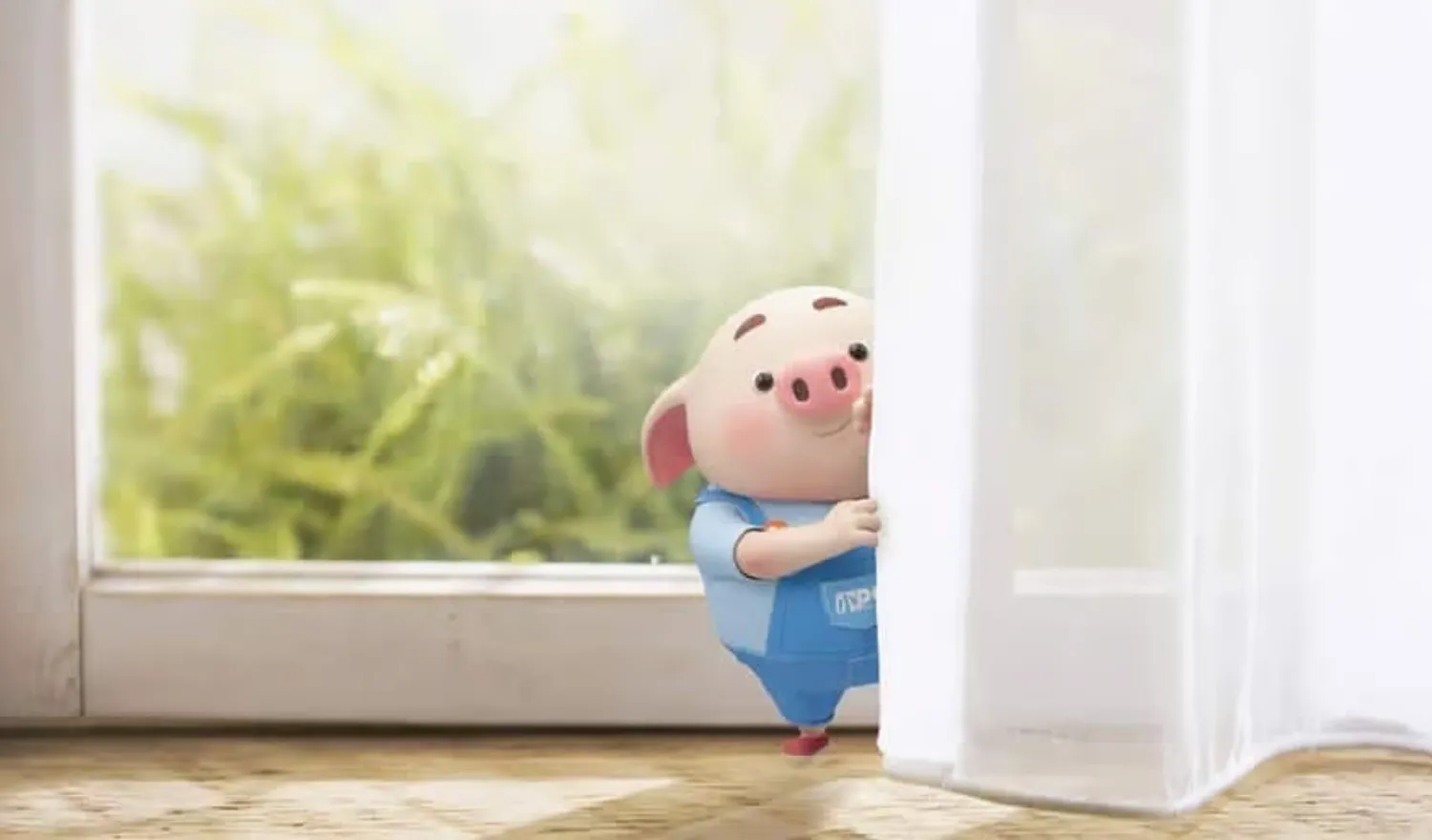 Chú heo nép sau cửa