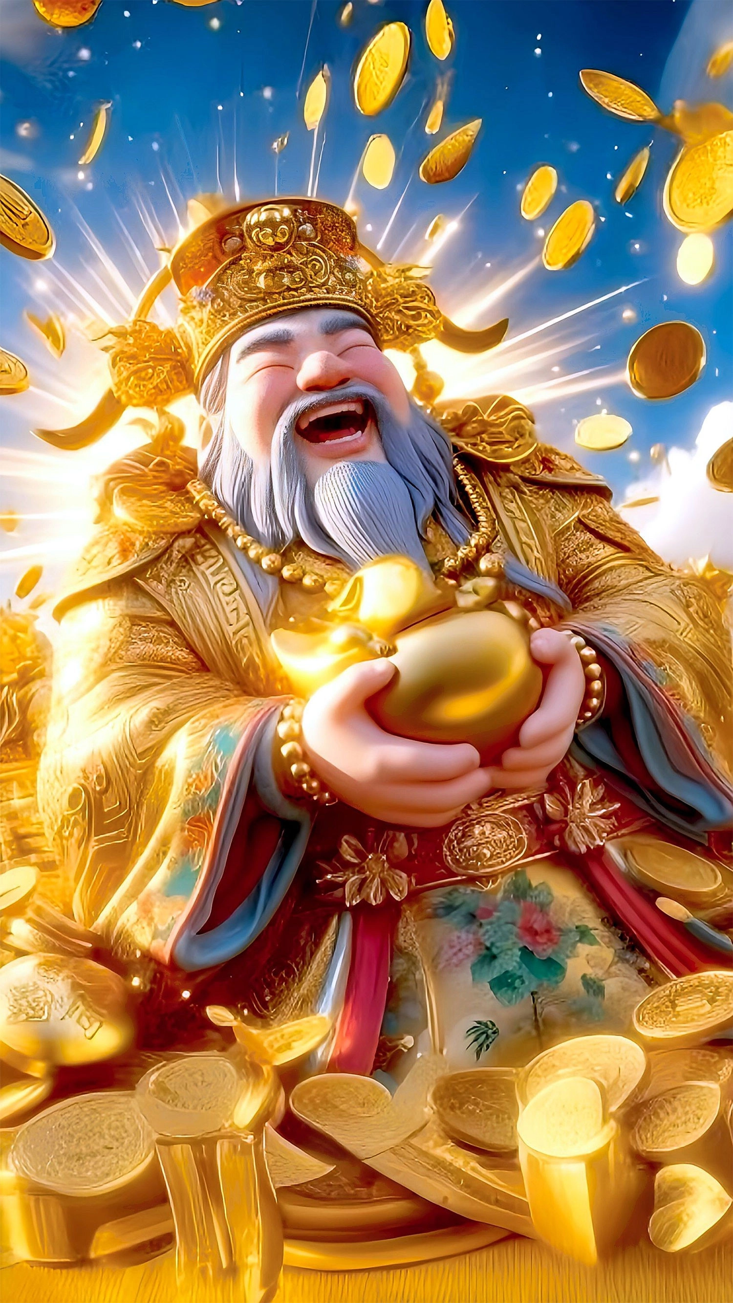 Top 100+ hình nền ông Thần Tài đẹp nhất 2024, thu hút tài lộc cho bạn hinh ong than tai may man tai loc01