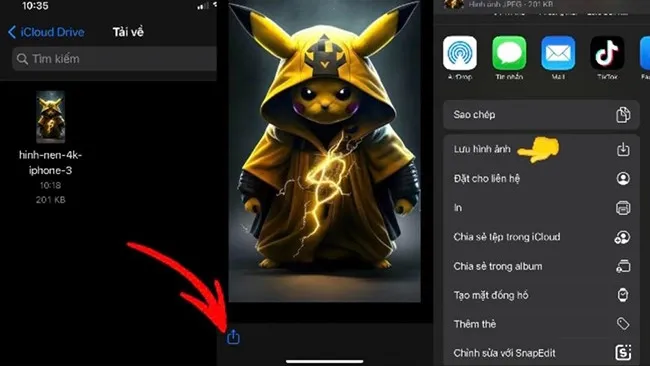 Lưu hình nền 4K iPhone về máy