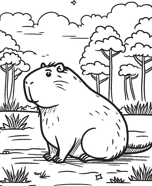 100+ Tranh Tô Màu Capybara Cute: Từ Dễ Đến Khó, Phù Hợp Mọi Lứa Tuổi! 100 tranh to mau capybara cute tu de den kho phu hop moi lua tuoi 11999 10