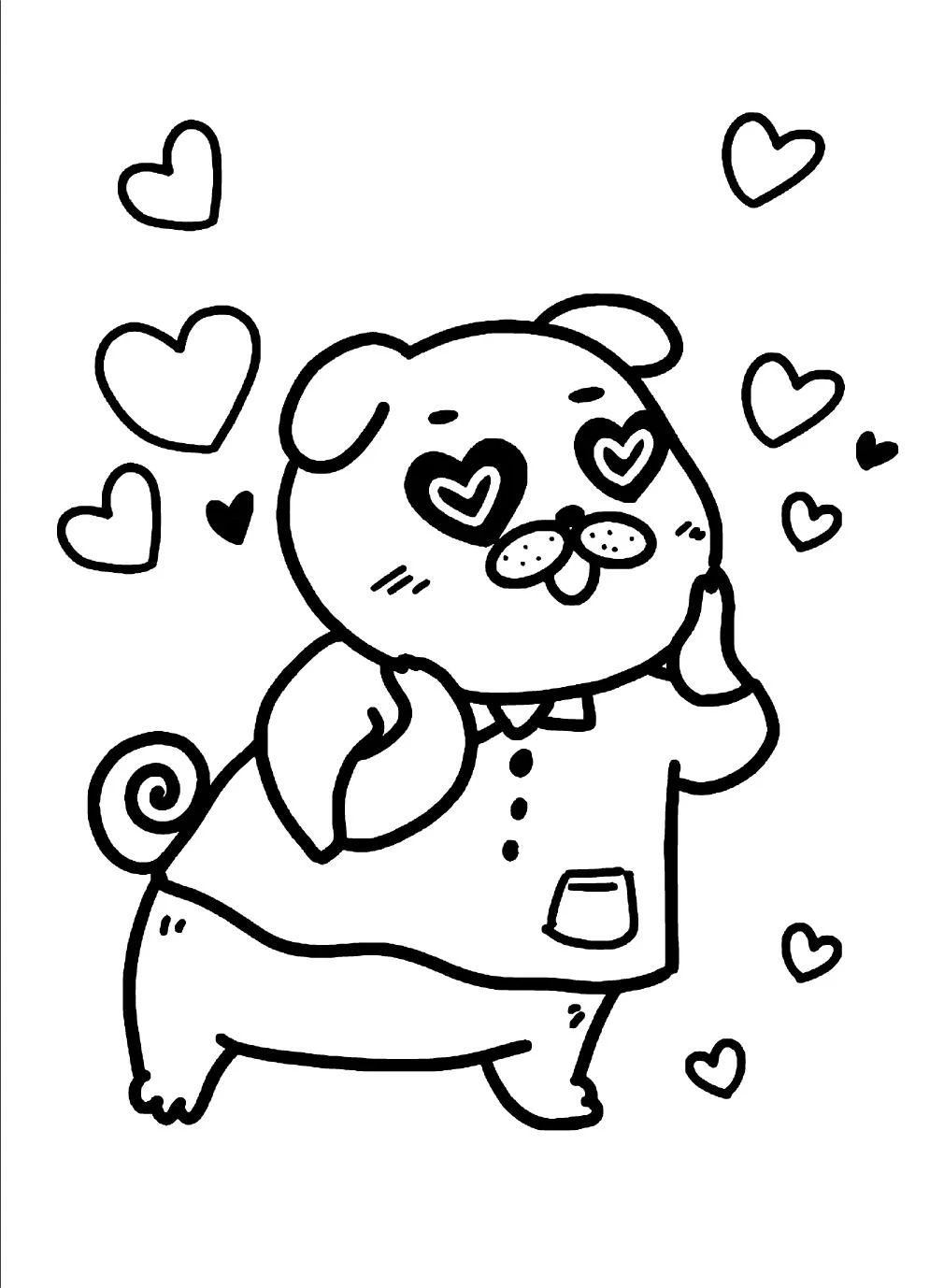 100+ Mẫu Tranh Tô Màu Sticker Cute: Bé Thích Mê! 100 tranh to mau sticker cute cho be yeu20