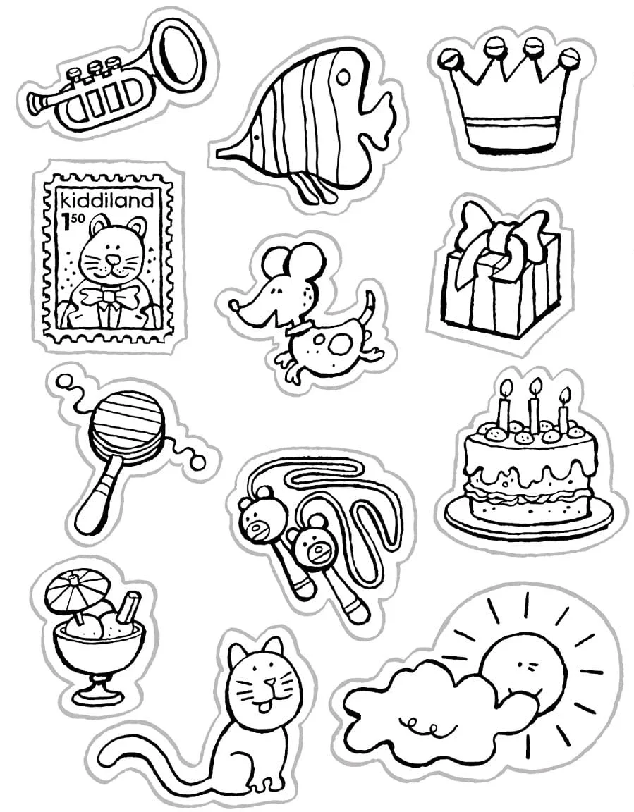 100+ Mẫu Tranh Tô Màu Sticker Cute: Bé Thích Mê! 100 tranh to mau sticker cute cho be yeu26