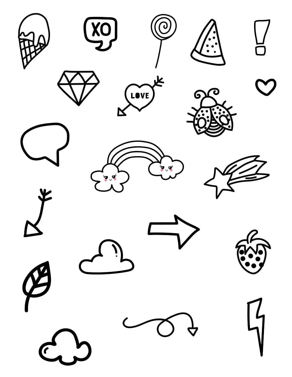 100+ Mẫu Tranh Tô Màu Sticker Cute: Bé Thích Mê! To Mau Sticker Cute09