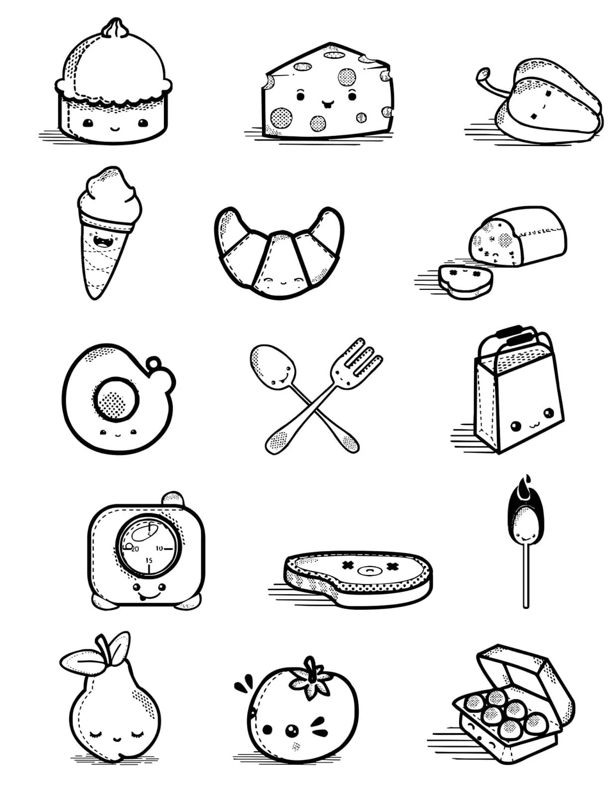 100+ Mẫu Tranh Tô Màu Sticker Cute: Bé Thích Mê! To Mau Sticker Cute15