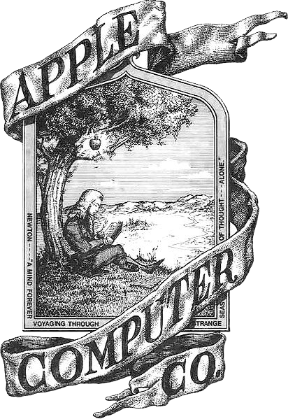 Khám Phá Ý Nghĩa Logo Apple: Bí Mật Đằng Sau Quả Táo Cắn Dở Isaac Newton dưới gốc cây Logo đầu tiên của Apple Computer Co.