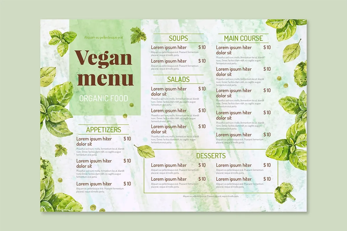 Bỏ Túi 20+ Mẫu Menu Đẹp Cho Lĩnh Vực Ăn Uống Giá Rẻ Tại TPHCM mau in menu dep05
