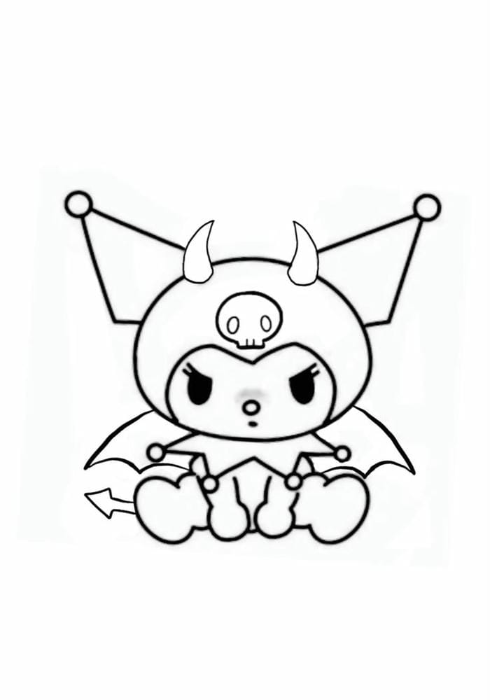 Mê Mẩn Với 99+ Tranh Tô Màu Kuromi và Melody Cho Bé - Tải Về Ngay! Tranh tô màu Kuromi siêu cute cho bé