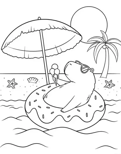100+ Tranh Tô Màu Capybara Cute: Từ Dễ Đến Khó, Phù Hợp Mọi Lứa Tuổi! tranh to mau Capybara cute cho be thoa suc sang tao01