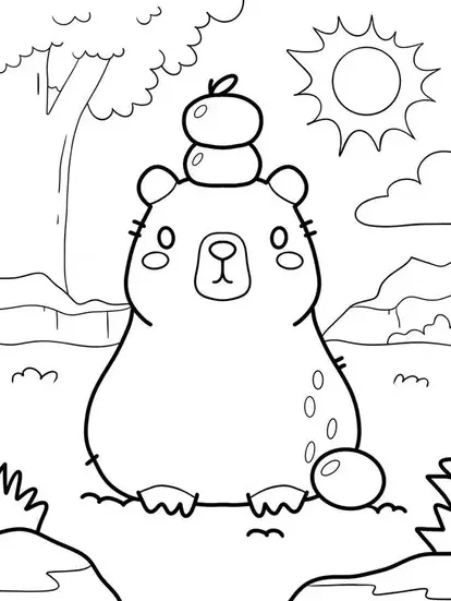 100+ Tranh Tô Màu Capybara Cute: Từ Dễ Đến Khó, Phù Hợp Mọi Lứa Tuổi! tranh to mau Capybara cute cho be thoa suc sang tao02