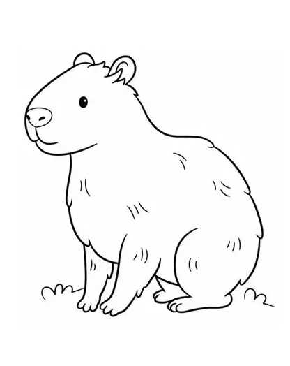 100+ Tranh Tô Màu Capybara Cute: Từ Dễ Đến Khó, Phù Hợp Mọi Lứa Tuổi! tranh to mau Capybara cute cho be thoa suc sang tao03