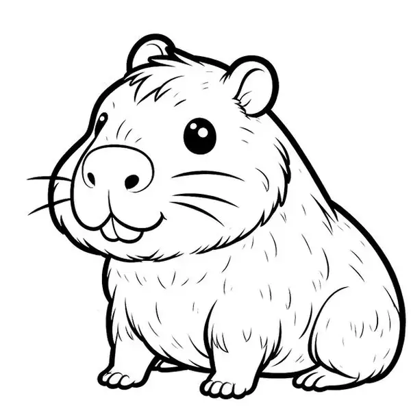 100+ Tranh Tô Màu Capybara Cute: Từ Dễ Đến Khó, Phù Hợp Mọi Lứa Tuổi! tranh to mau Capybara cute cho be thoa suc sang tao09