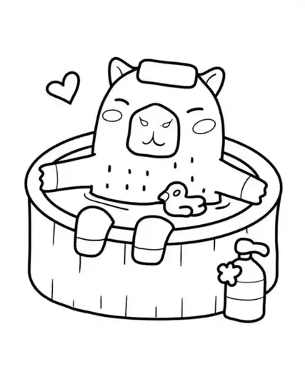 100+ Tranh Tô Màu Capybara Cute: Từ Dễ Đến Khó, Phù Hợp Mọi Lứa Tuổi! tranh to mau Capybara cute cho be thoa suc sang tao14
