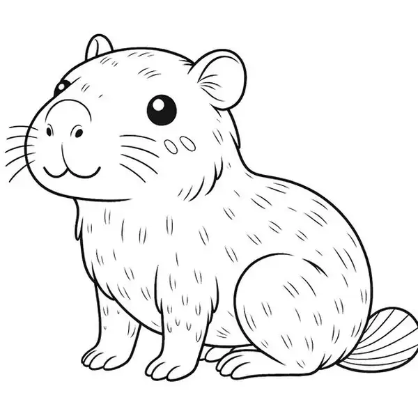 100+ Tranh Tô Màu Capybara Cute: Từ Dễ Đến Khó, Phù Hợp Mọi Lứa Tuổi! tranh to mau Capybara cute cho be thoa suc sang tao16