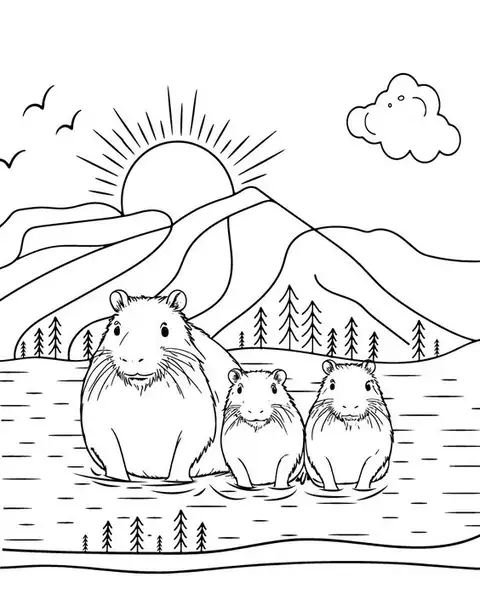 100+ Tranh Tô Màu Capybara Cute: Từ Dễ Đến Khó, Phù Hợp Mọi Lứa Tuổi! tranh to mau Capybara cute cho be thoa suc sang tao17