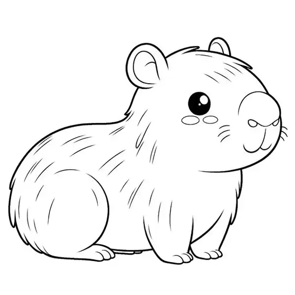 100+ Tranh Tô Màu Capybara Cute: Từ Dễ Đến Khó, Phù Hợp Mọi Lứa Tuổi! tranh to mau Capybara cute cho be thoa suc sang tao18