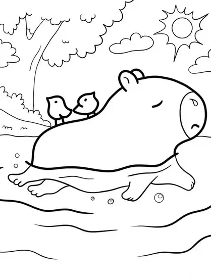 100+ Tranh Tô Màu Capybara Cute: Từ Dễ Đến Khó, Phù Hợp Mọi Lứa Tuổi! tranh to mau Capybara cute cho be thoa suc sang tao21