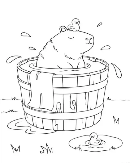 100+ Tranh Tô Màu Capybara Cute: Từ Dễ Đến Khó, Phù Hợp Mọi Lứa Tuổi! tranh to mau Capybara cute cho be thoa suc sang tao22