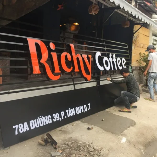 Bảng hiệu quán cafe Mau bang hieu quan cafe bien hieu cafe dep 6