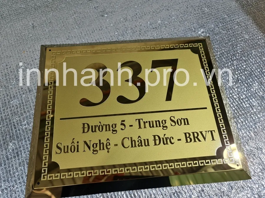 Biển số nhà Biển số nhà bằng đồng