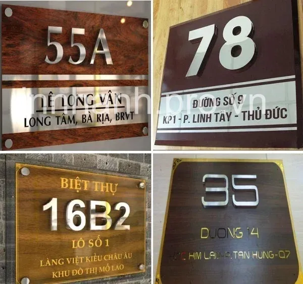 Biển số nhà Biển số nhà bằng gỗ đẹp