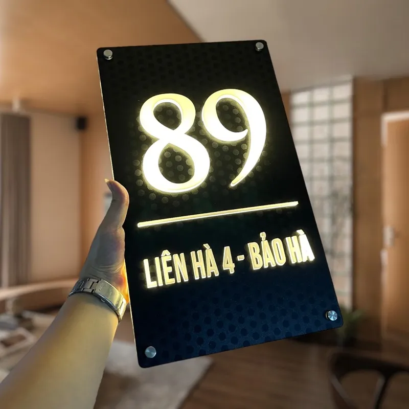 Biển số nhà Biển số nhà có đèn