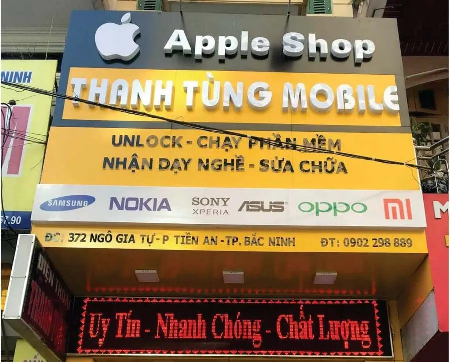 15+ Mẫu Biển Quảng Cáo Điện Thoại Cho Cửa Hàng Nhỏ - Đẹp & Tiết Kiệm 2025 Mau Bien Quang Cao Dien Thoai Cho Cua Hang Nho02