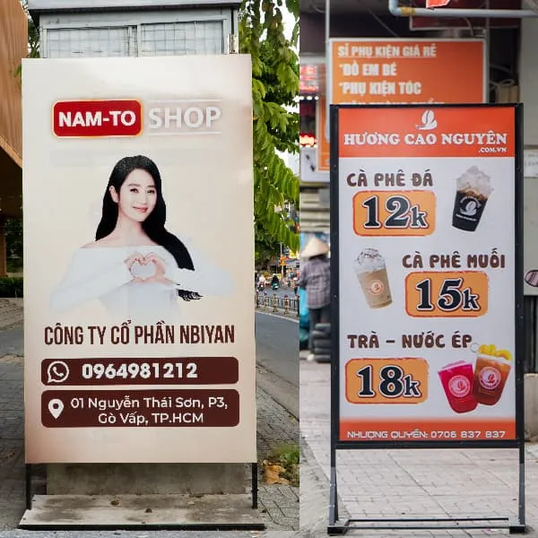 Mẫu Biển Quảng Cáo In Bạt Đứng Đẹp