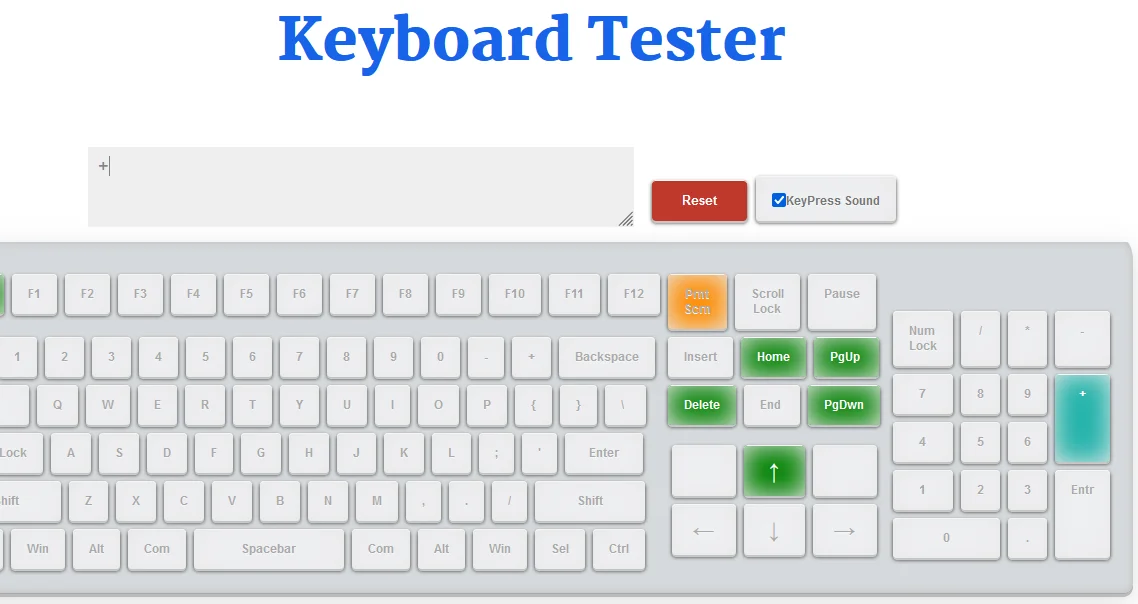 Test Keyboard Kiểm Tra Bàn Phím Online Miễn Phí Máy Tính, Laptop Test bàn phím online qua web và sử dụng phần mềm test bàn phím giúp bạn phát hiện kịp thời các sự cố như phím liệt, nhảy kép, delay hay ghosting, từ đó có biện pháp khắc phục hiệu quả