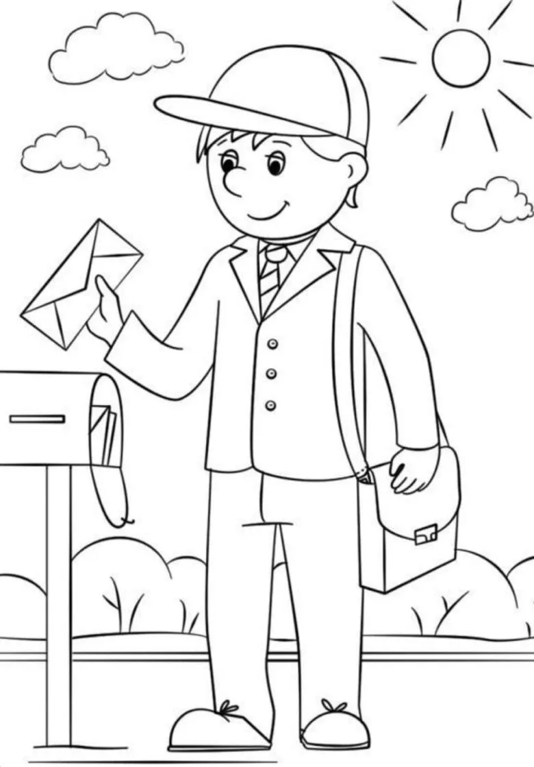 Bộ 15 Tranh Tô Màu Nghề Nghiệp Hấp Dẫn Cho Bé! Tranh To Mau Nghe Nghiep innhanh.pro .vn04