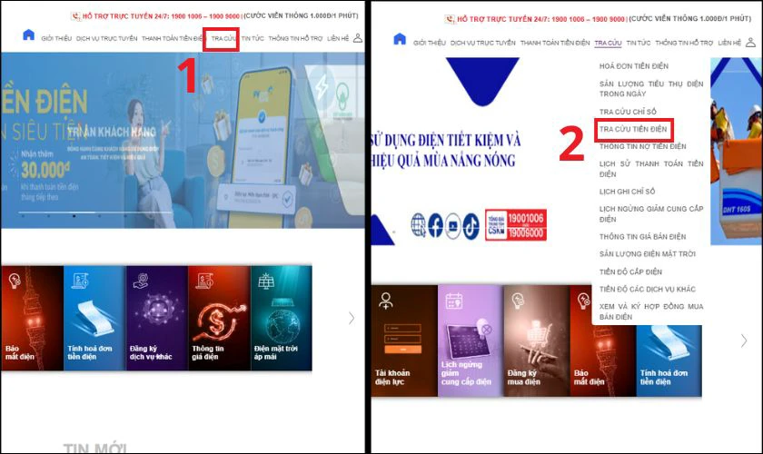 Bạn Đã Biết Cách Tra Cứu Tiền Điện Này Chưa? Đơn Giản Hơn Bạn Nghĩ! Nhấn mục Tra cứu và chọn Hóa đơn tiền điện
