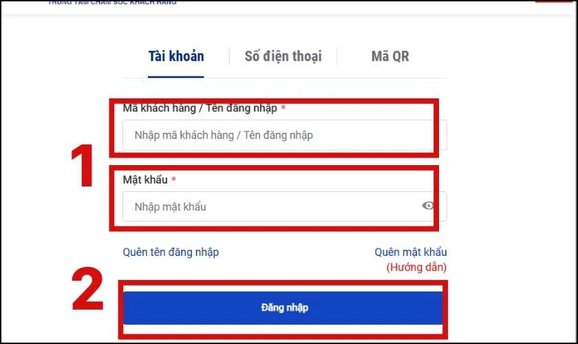 Bí kíp tra cứu lịch cắt điện toàn quốc: Không bao giờ bị động! Nhập thông tin tương ứng và chọn Đăng nhập