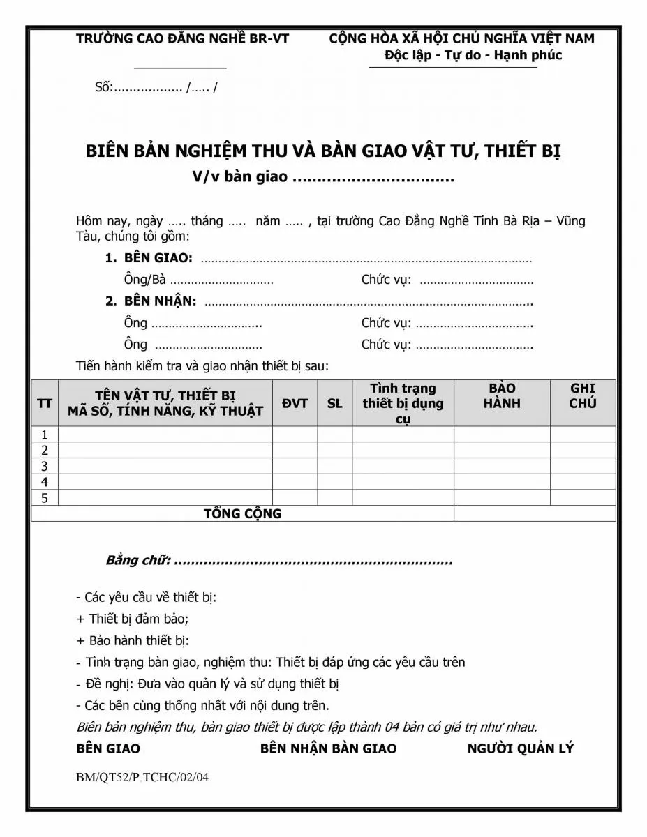 Mẫu Biên Bản Bàn Giao Phổ Biến Nhất Hiện Nay: Bạn Đã Có Chưa? bien ban ban giao innhanh.pro .vn07