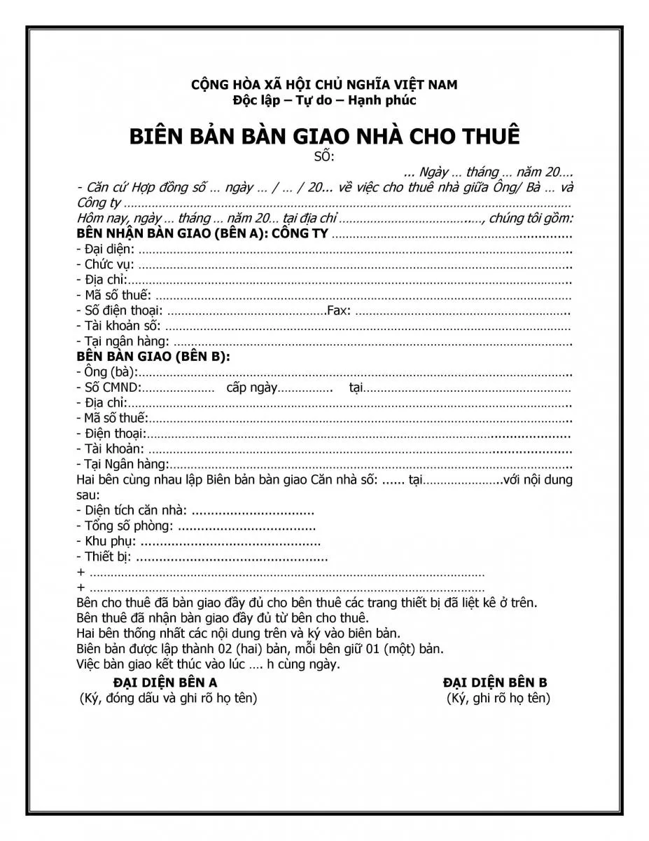 Mẫu Biên Bản Bàn Giao Phổ Biến Nhất Hiện Nay: Bạn Đã Có Chưa? bien ban ban giao innhanh.pro .vn10