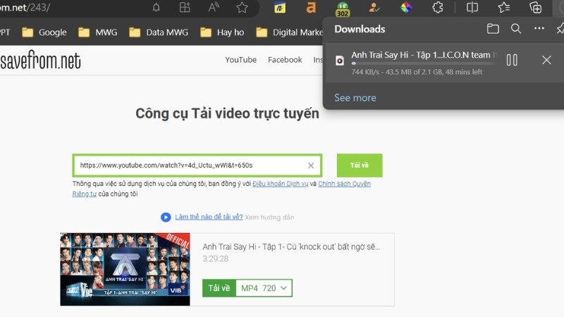 Chờ web xử lý và tự động tải về máy Chờ web xử lý và tự động tải về máy