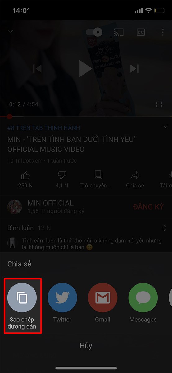 Chọn sao chép đường dẫn Chọn sao chép đường dẫn