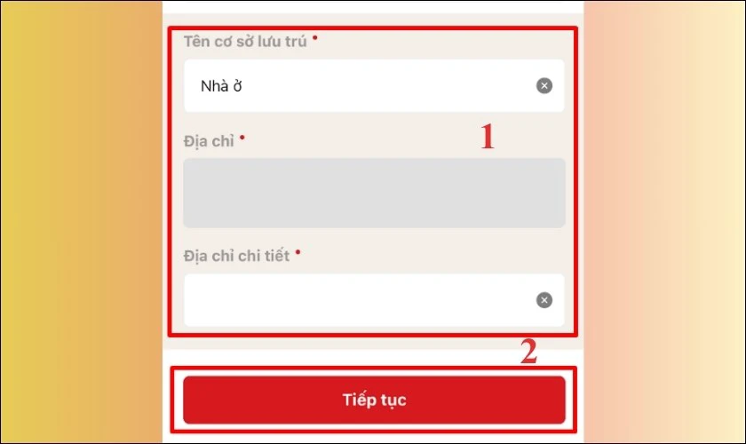Không cần đi lại! Đăng ký tạm trú online ngay và luôn. Nhập thông tin về cơ sở lưu trú và chọn Tiếp tục