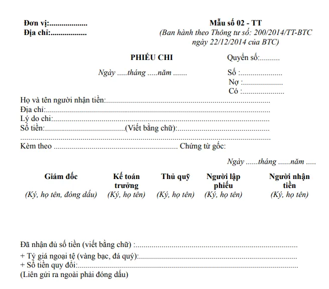 Bộ 40 Mẫu Phiếu Thu, Phiếu Chi 2025 Word, Excel, PDF: Tải Miễn Phí! phieu chi tien innhanh.pro .vn1
