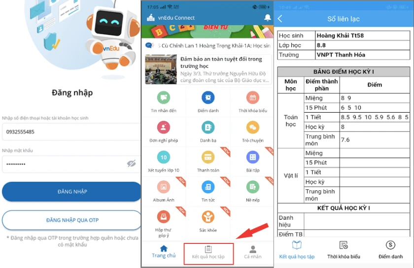 Sổ Liên Lạc Điện Tử vnEdu: Khám Phá Cách Tra Cứu Kết Quả Học Tập Nhanh Bất Ngờ! Vnedu sổ liên lạc tra cứu kết quả học tập trên điện thoại và máy tính
