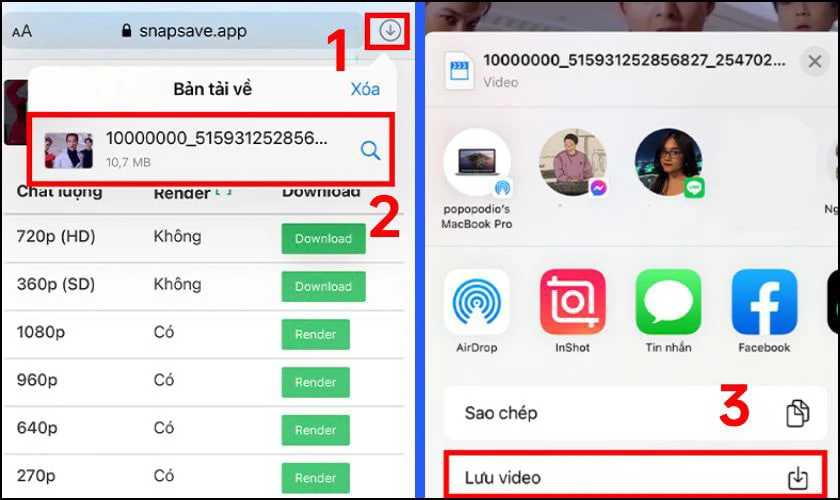 Tải Video Facebook Về Điện Thoại (Android/iPhone) Dễ Như Ăn Kẹo Với Cách Này! Chọn biểu tượng tải xuống