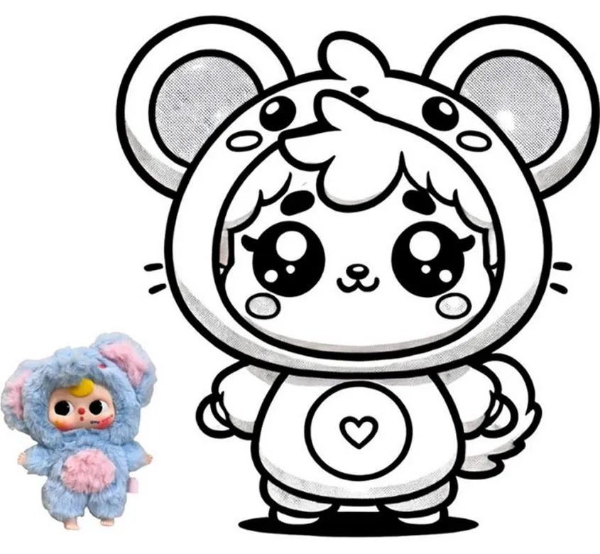 Bộ Tranh Tô Màu Baby Three Siêu Cute: Tải Miễn Phí Về Tô! to mau baby three innhanh.pro .vn15