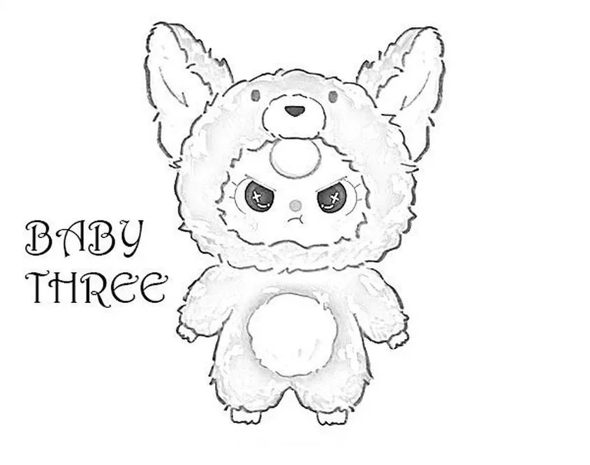 Bộ Tranh Tô Màu Baby Three Siêu Cute: Tải Miễn Phí Về Tô! to mau baby three innhanh.pro .vn18