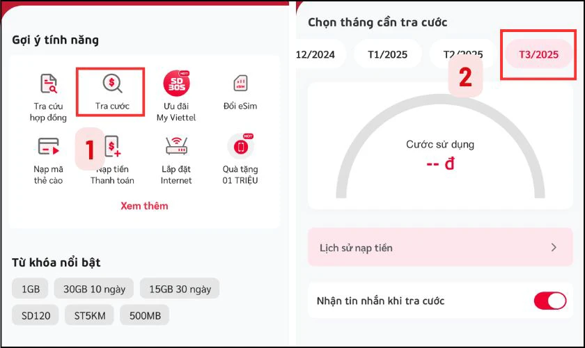 Tra cứu hóa đơn điện tử Viettel bằng app MyViettel đơn giản
