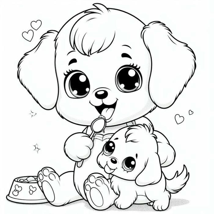 60+ Tranh Tô Màu Con Chó Dễ Thương Nhất Hệ Mặt Trời: Bé Chơi Quên Chán! tranh to mau con cho innhanh.pro .vn17