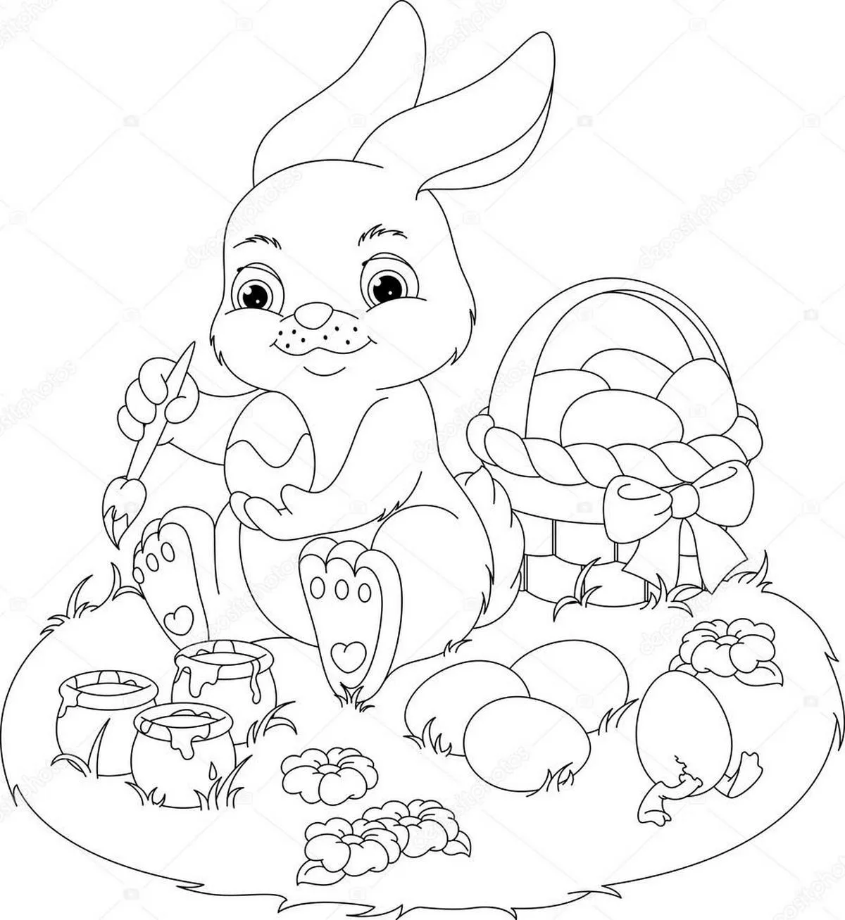 Thỏa Sức Sáng Tạo Với 80+ Tranh Tô Màu Con Thỏ Dễ Thương Dành Riêng Cho Bé! tranh to mau con tho innhanh.pro .vn18