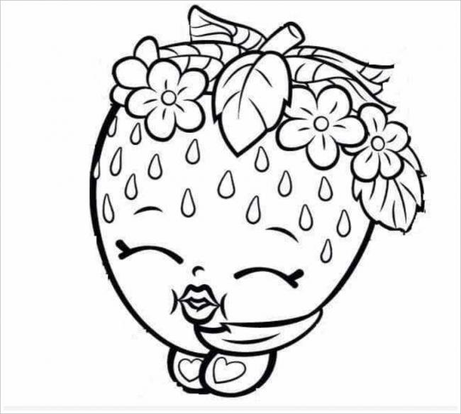 Ảnh vẽ quả dâu tây đẹp cho bé tập tô (4)