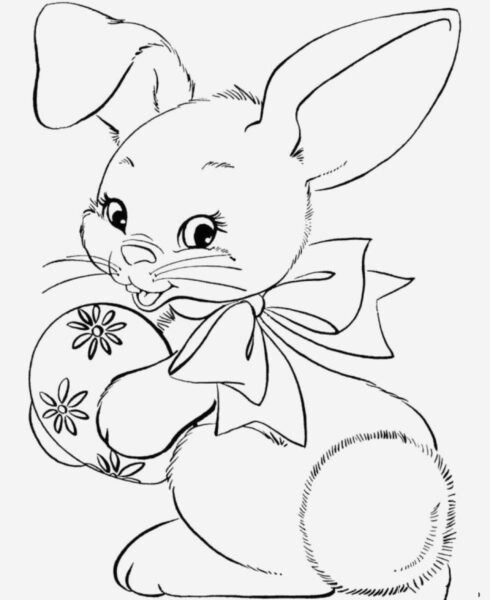 hinh-to-mau-con-tho-cho-be-tap-to-5-490x600-1 oeufs de paques coloriage a imprimer Luxury Coloriage Lapin Bunn