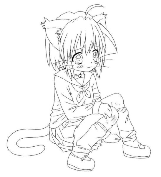 hinh-ve-chua-to-mau-anime-dang-yeu-cho-be-tap-to-6-547x600-1 cat girl coloring page Printable - Anime Cat Girl Coloring Pages Coloring Home